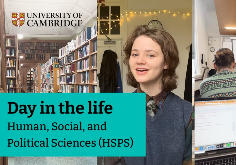 Day in the life of a Cambridge HSPS student [opens YouTube link]