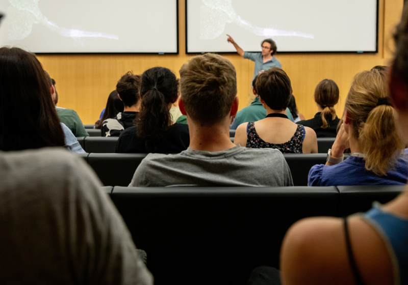 Students listening to a lecture, University of Cambridge